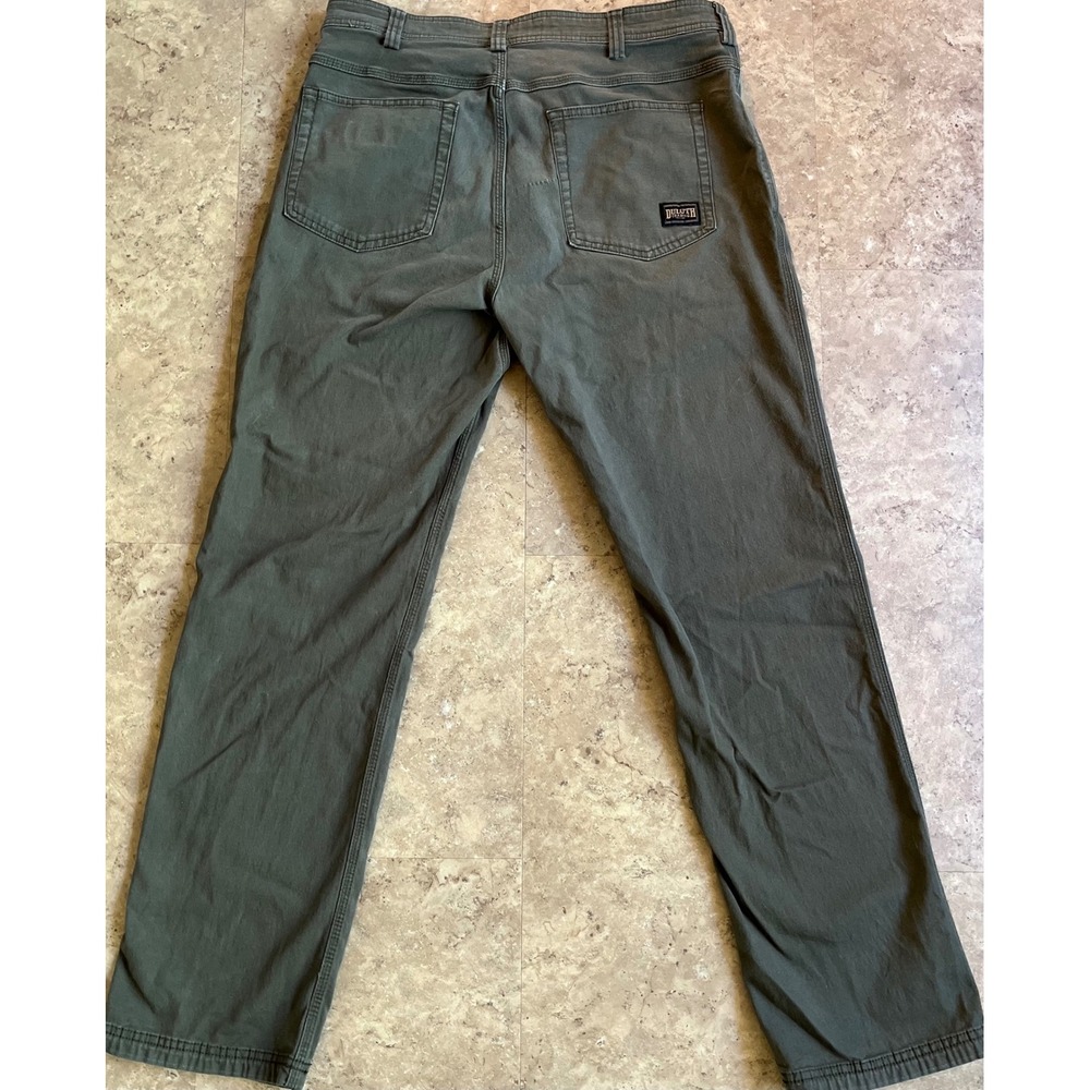 Duluth Trading Co Flex Fire Hose Relaxed Fit Pants Mens 36x34 Olive Green Work - Picture 11 of 13